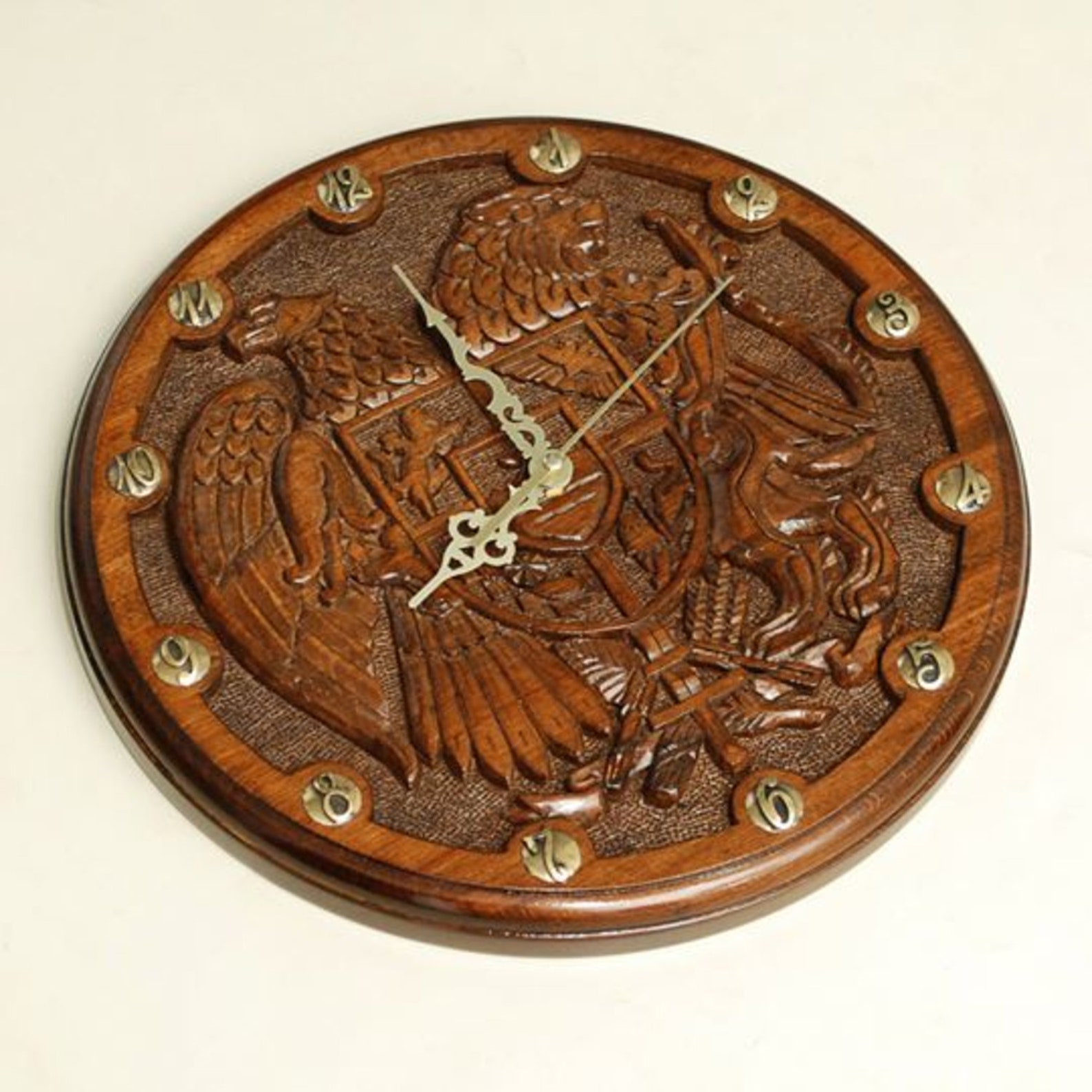 Armenian Clock Coat of Arms of Armenia Home Best Clock Etsy