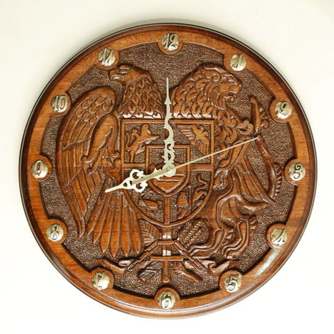 Armenian Clock Coat of Arms of Armenia Home Best Clock Etsy