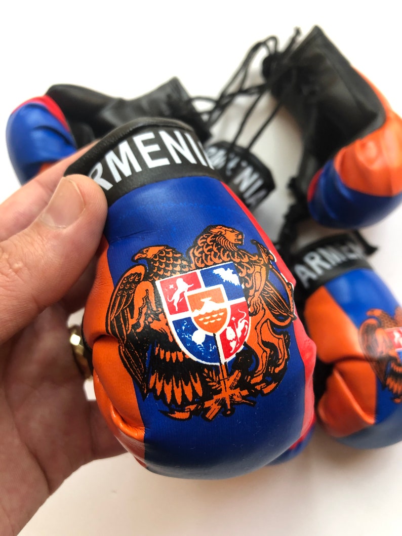 Armenian Mini Boxing Gloves for Car Armenian Flag and Coat of Etsy