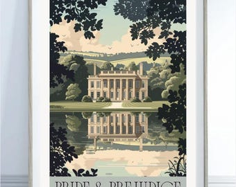 Pride and Prejudice Pemberley Poster, Mrs. Darcy Quote, Wall Art Literary Print