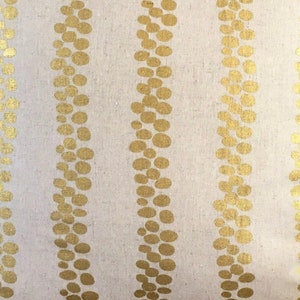 Beige gold modern pillow cover designer Chill Mochi Linen Gold Trails Zen Chic 20 inches square gold pebbles print on khaki tan linen