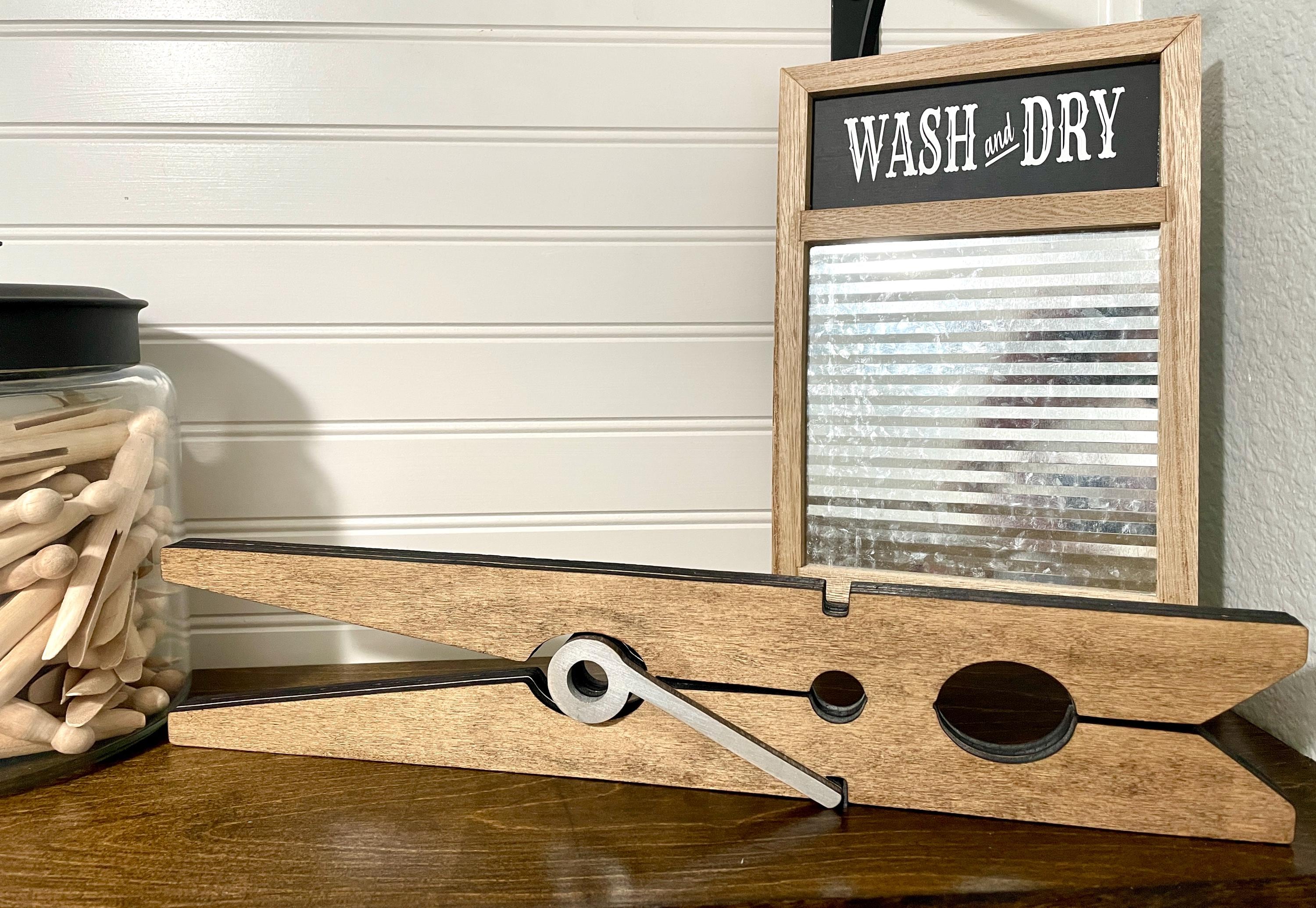 Laundry Room Decor Giant Clothespin Shelf Sitter - Etsy