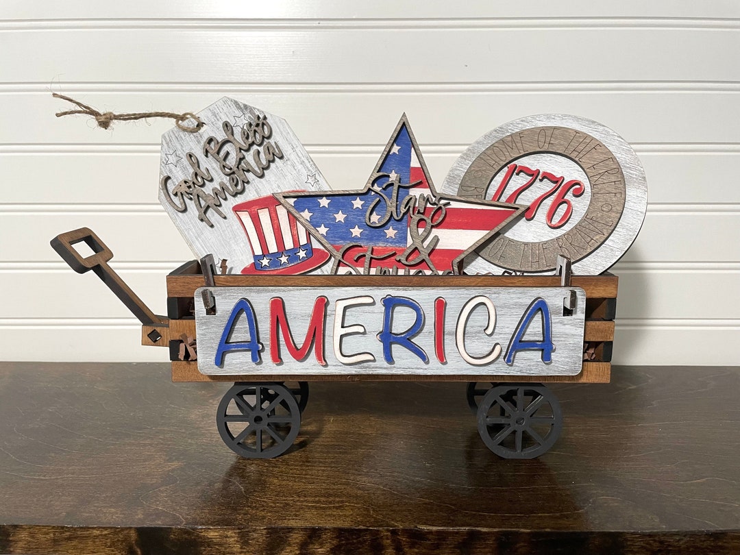 4th of july wagon