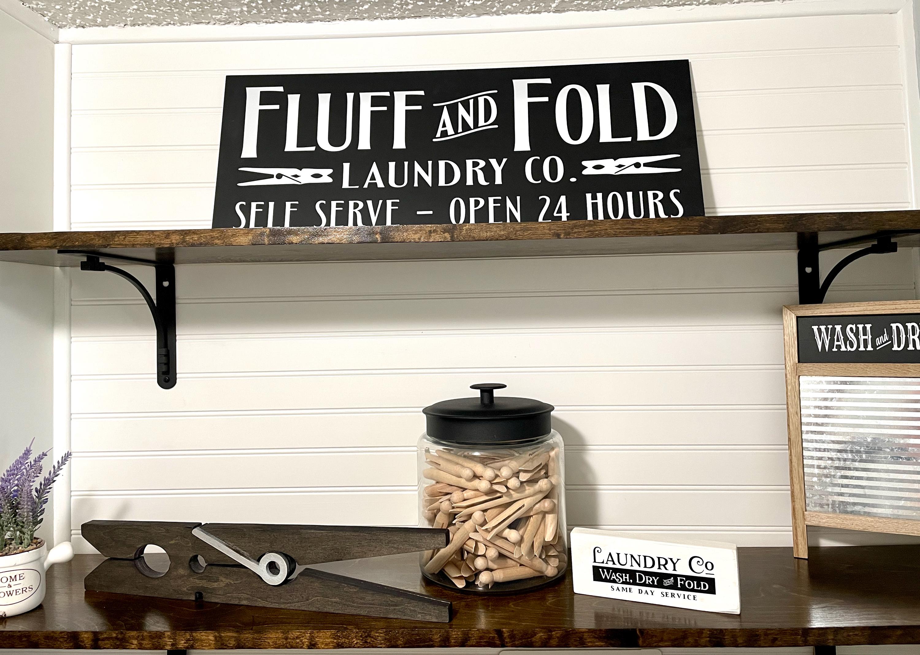Laundry Room Decor Giant Clothespin Shelf Sitter - Etsy