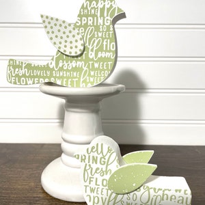 Wood Bird Shelf Sitters- Sage