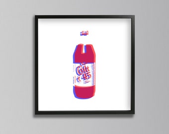 Colt 45: Unhealthy Life Pop Art Series | Digital Print Download | Wall Art