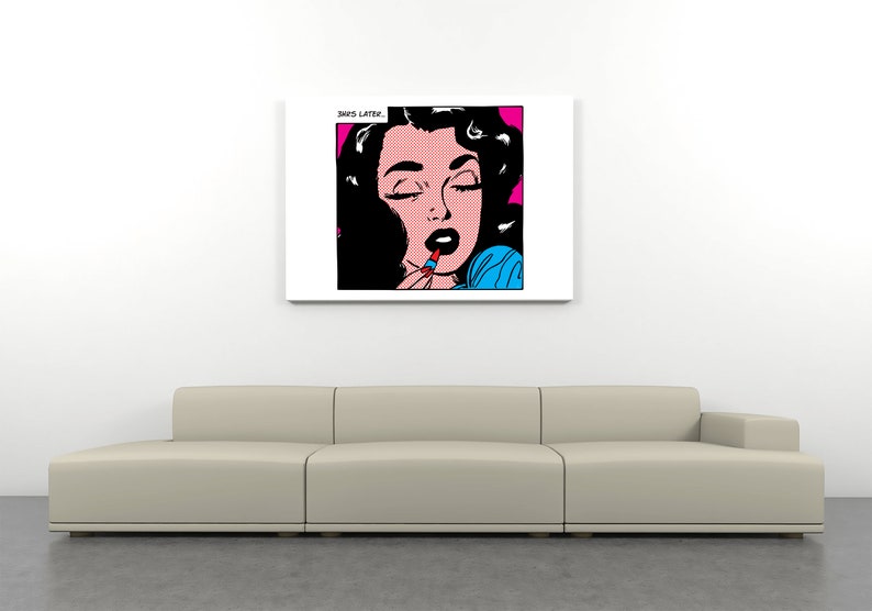 Customizable Pop Art The Wait Vintage Comics Digital Print Download Roy Lichtenstein Style image 4