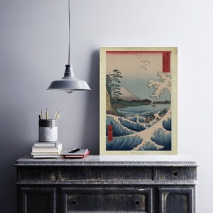 Traditional Japanese Wave Digital Print | Japan Vintage Wall Art Digital Poster Instant Download