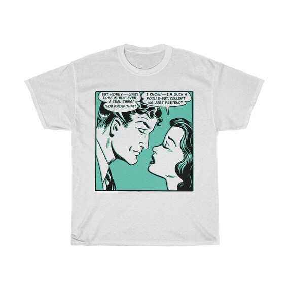 Fake Love Unisex T shirt Vintage Retro Comics Roy Lichtenstein