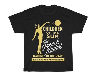 Children of the Sun Vintage Nudist Exploitation Movie Poster Unisex T-Shirt | Retro Nudie Movie Tee