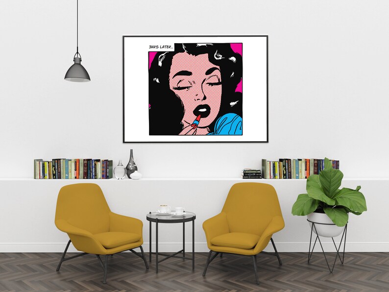 Customizable Pop Art The Wait Vintage Comics Digital Print Download Roy Lichtenstein Style image 5