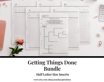 Printable Getting Things Done GTD Planner GTD Worksheets - Etsy
