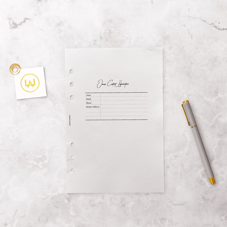 This Planner Belongs to Printable Planner Essential A5 Planner Inserts ...