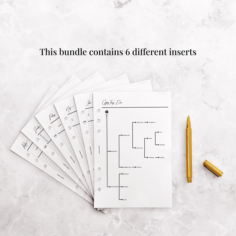 Printable Planner Getting Things Done 2025 Planner PDF Planner Minimalist Planner Work Planner Life Planner School Planner College Planner Productivity Planner Essentials Planner Inserts Planner Refills Planner Pages Planner Sheets Ring Disc Binder