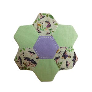 Hexagon MugRug ITH. 4 verschiedene Grössen. Stickdatei. Ab Grösse 16x26cm/6x10"