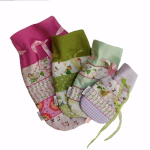ITH patchwork bags in 5 different sizes. Embroidery file.