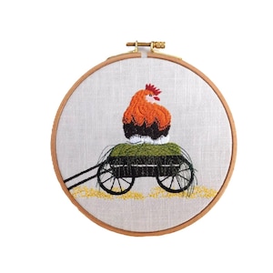 Hen brooding. Embroidery file for the embroidery frame 10 x 10 cm/4x4" and 13 x 18 cm/5x7"