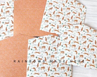 Wildlife Print Money Envelopes, Handmade Cash Gift Card Holders, Set of 6