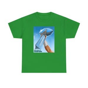 Philadelphia Eagles Super Bowl 59 LIX Champions Lombardi Trophy City Hall Unisex Heavy Cotton Tee T-Shirt Champs Multiple Colors Available