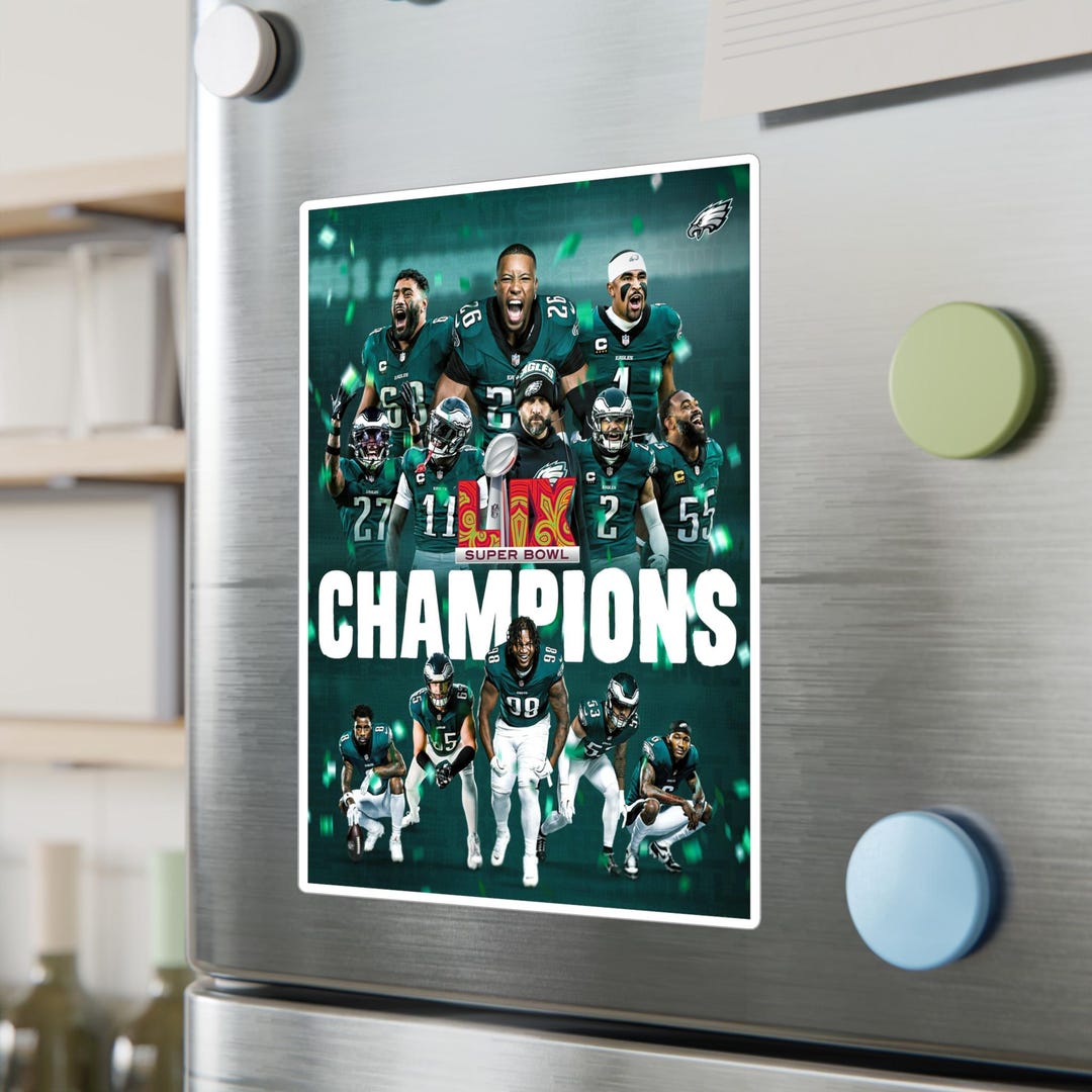 Philadelphia Eagles Super Bowl 59 LIX Champions Kiss-cut Vinyl Decals ...
