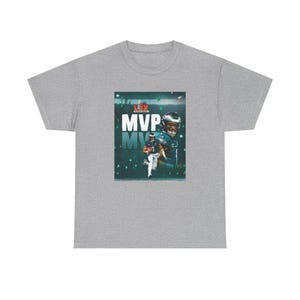 Philadelphia Eagles Jalen Hurts Super Bowl 59 LIX MVP Champions Unisex Heavy Cotton Tee T-Shirt Champs Multiple Colors Available