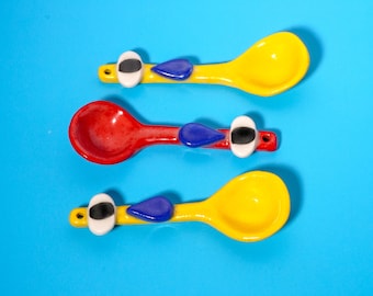 Handbuild Eye and Tear Ceramic Spoons