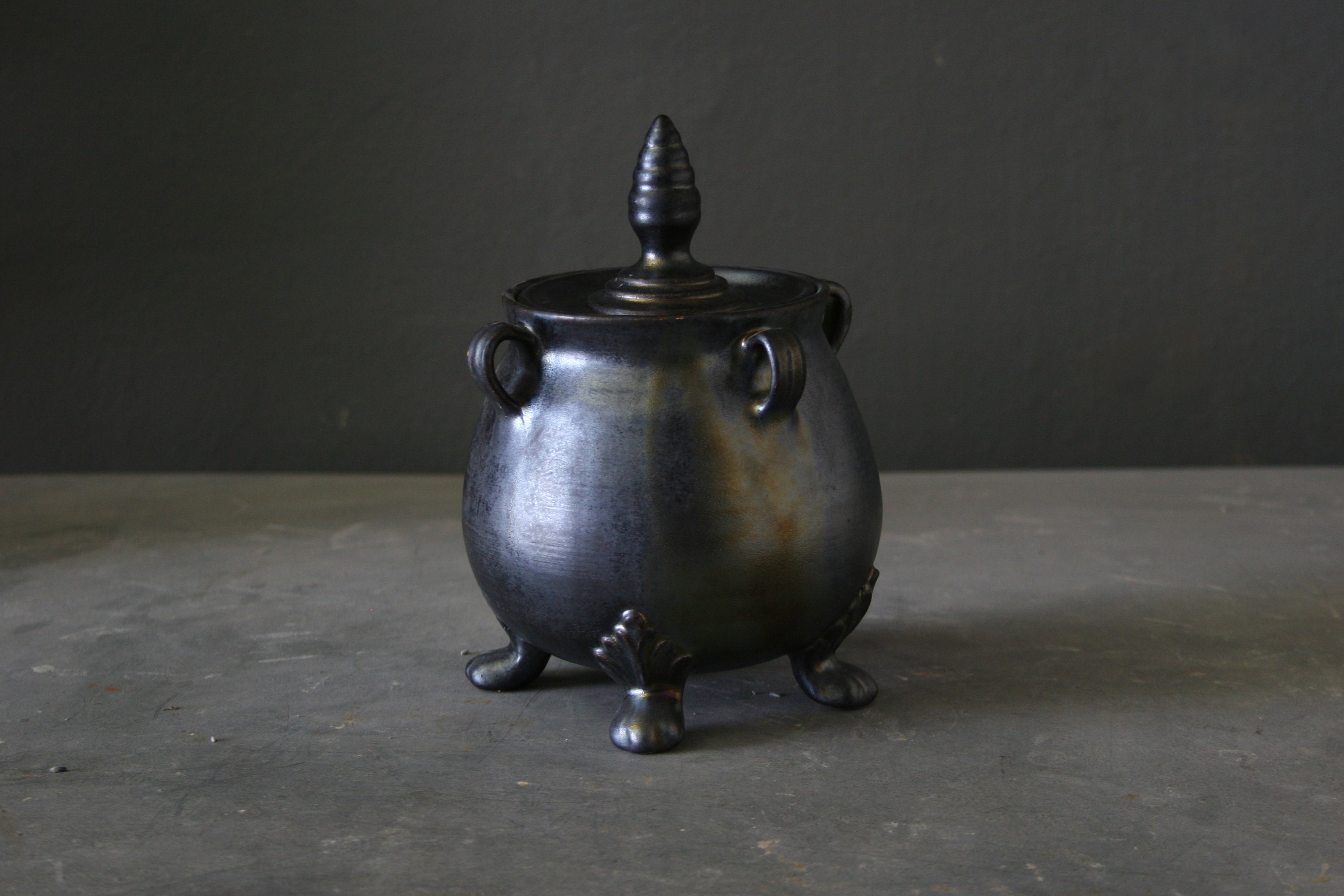 Ceramic pot with lid Pottery witch pot witch legs Witches Etsy