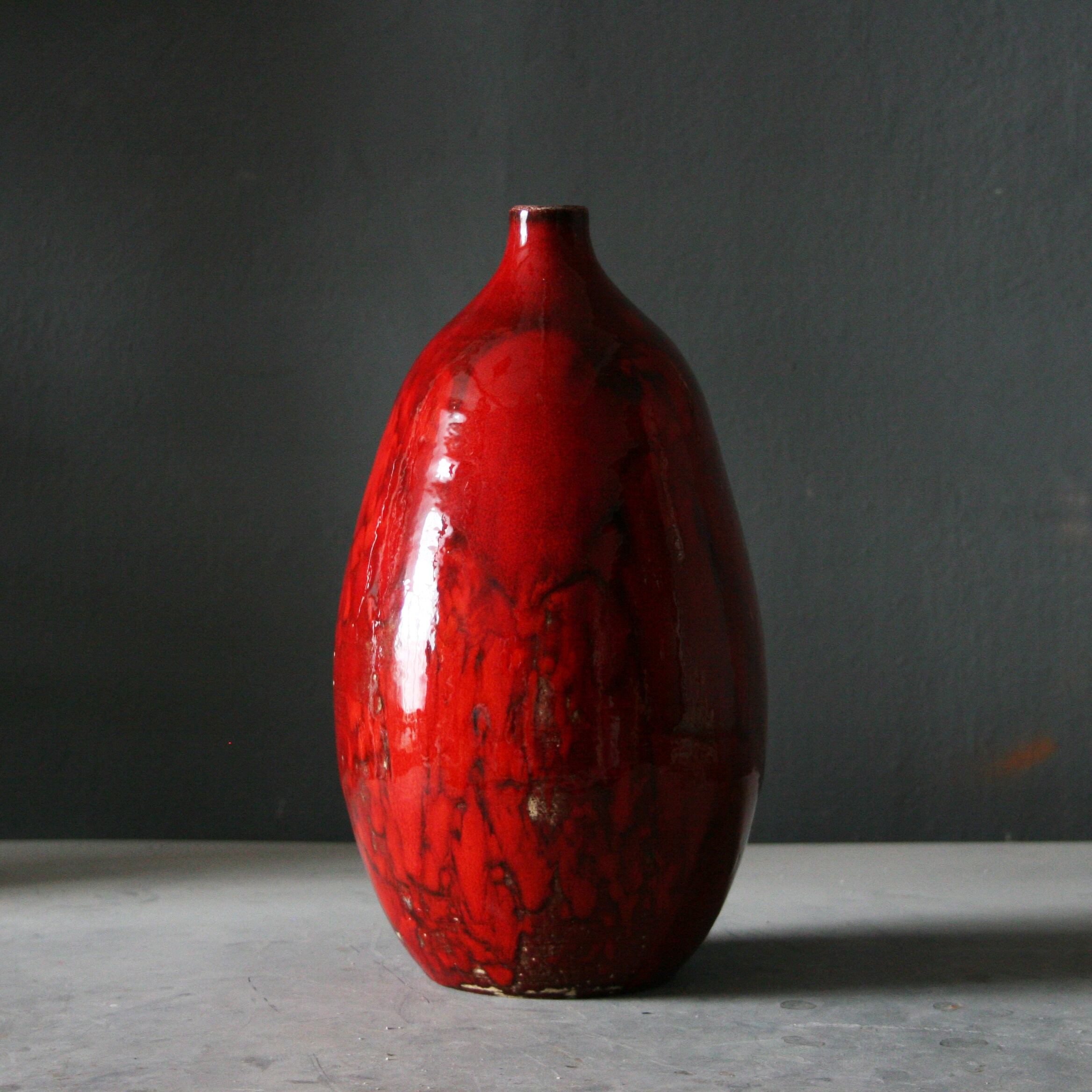 Handmade ceramic vase Red pottery vase Home décor Vases Etsy