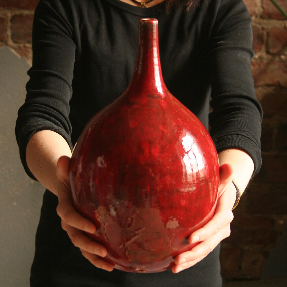 Handmade ceramic vase Red pottery vase Home décor Vases Etsy