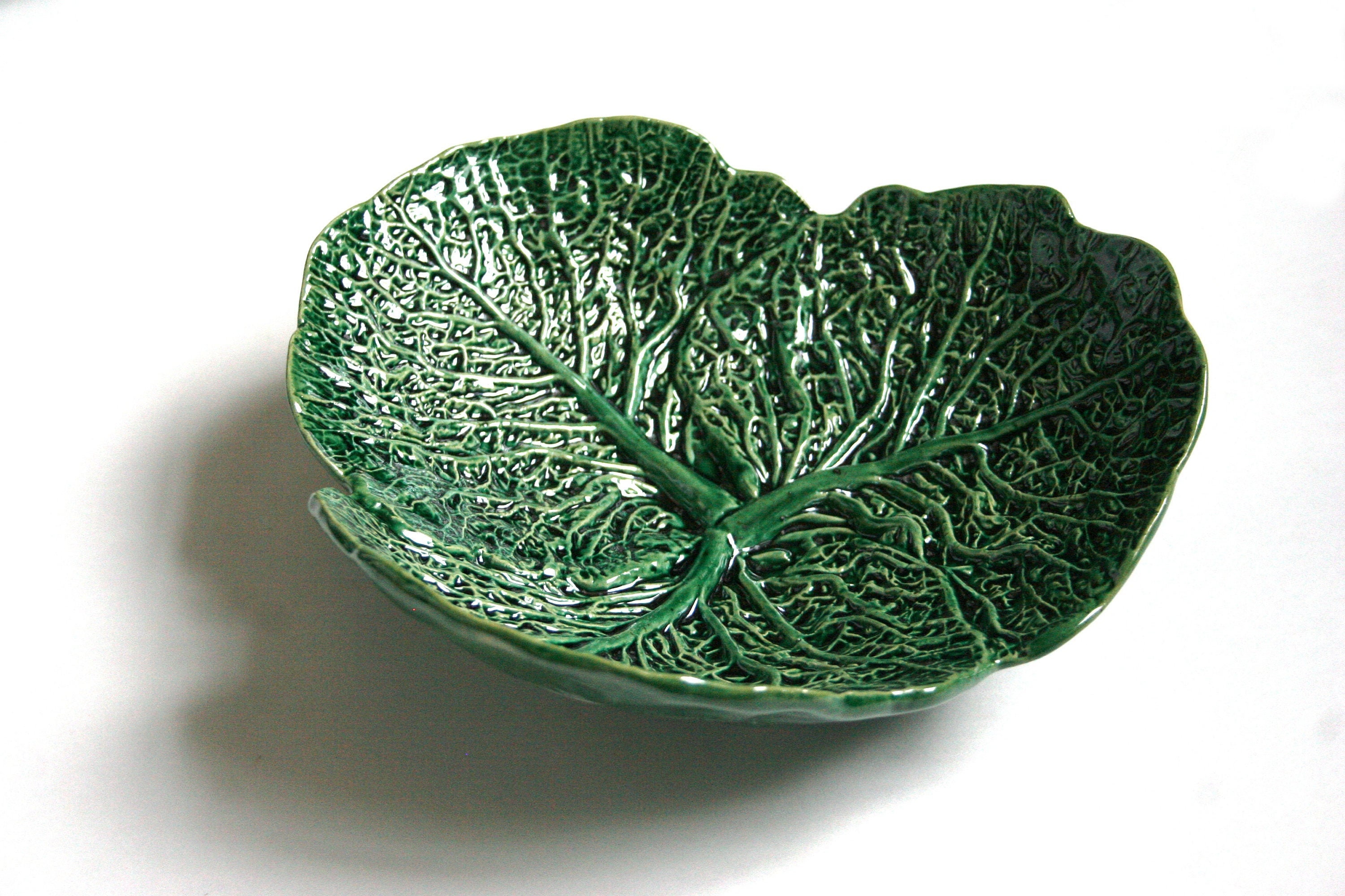 Ceramic cabbage leaf bowl Cabbage plate for fruits Etsy