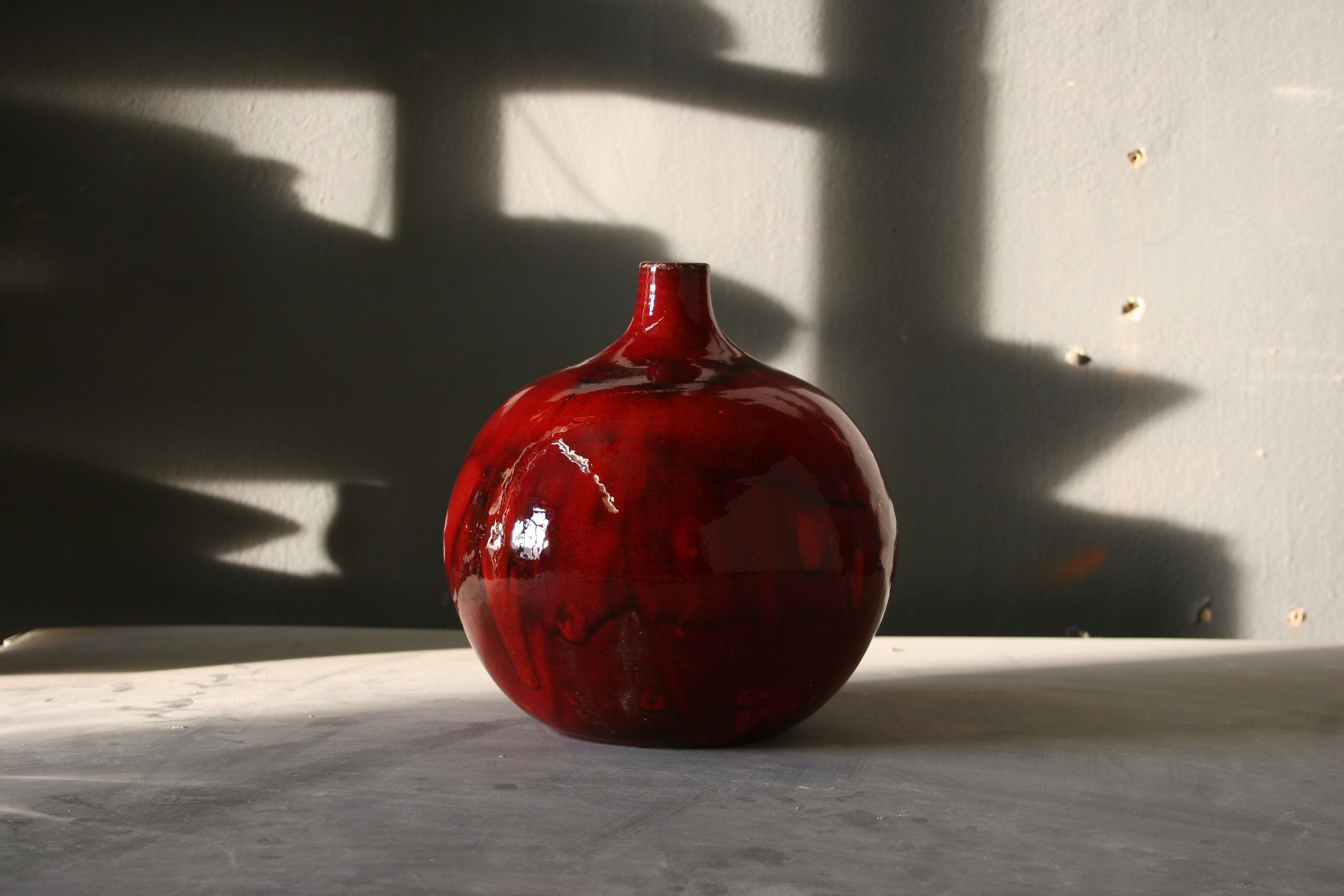 Handmade ceramic vase Red pottery vase Home décor Vases Etsy
