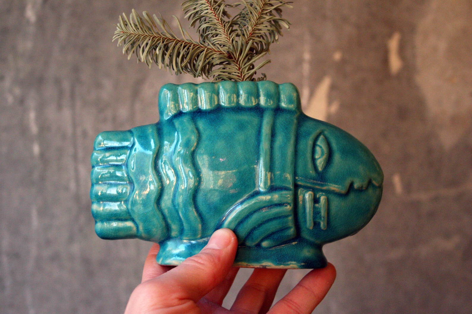 Ceramic fish vase Handmade flower vase Fishing gifts Etsy