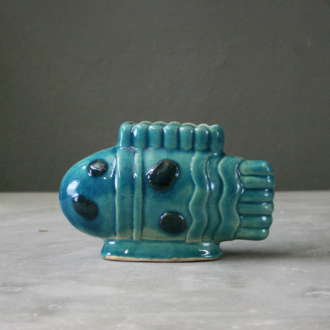 Ceramic fish vase Handmade flower vase Fishing gifts Etsy