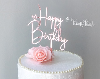 Happy Birthday Cake Topper, Birthday Cake Topper, Acrylic Happy Birthday Cake Topper, Acrylic Birthday Cake Topper, Cake Topper, Birthday
