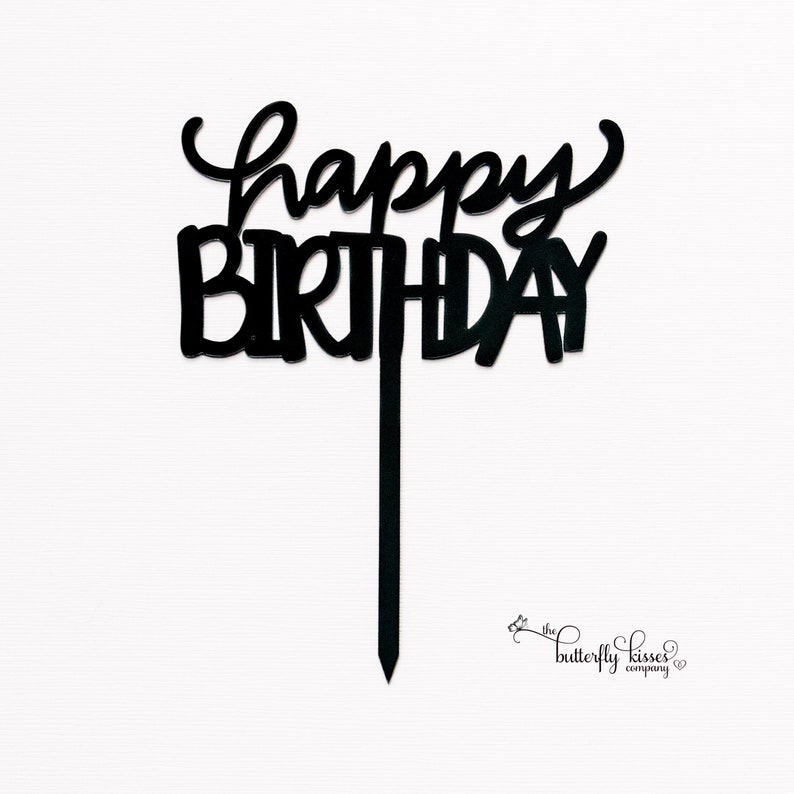 Happy Birthday Cake Topper Birthday Cake Topper Acrylic Etsy Canada