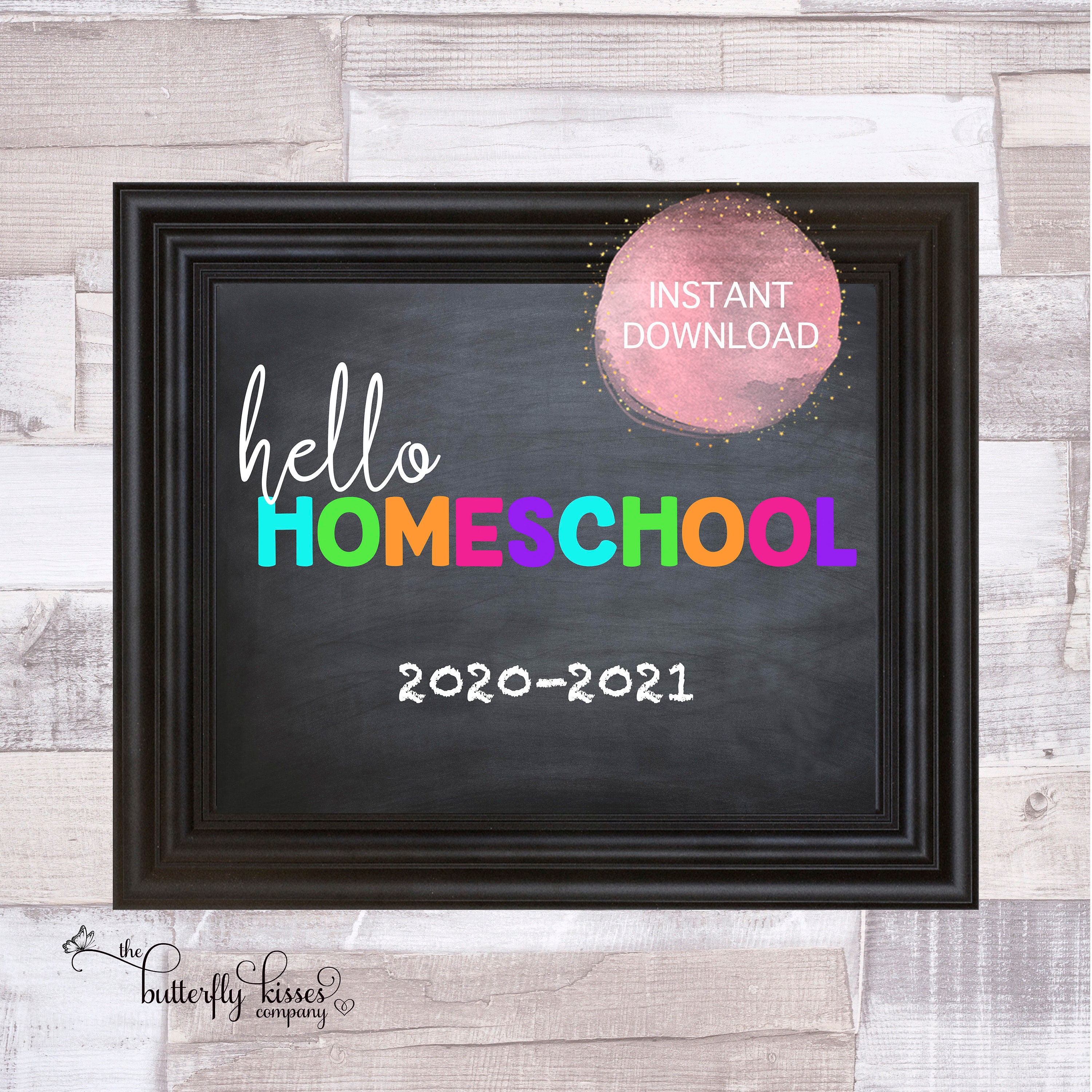 Hello Homeschool Sign First Day of Homeschool Printable | Etsy