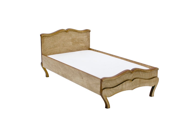 1/6 Scale a Double Bed for Dolls Dollhouse Furniture. Scale Etsy