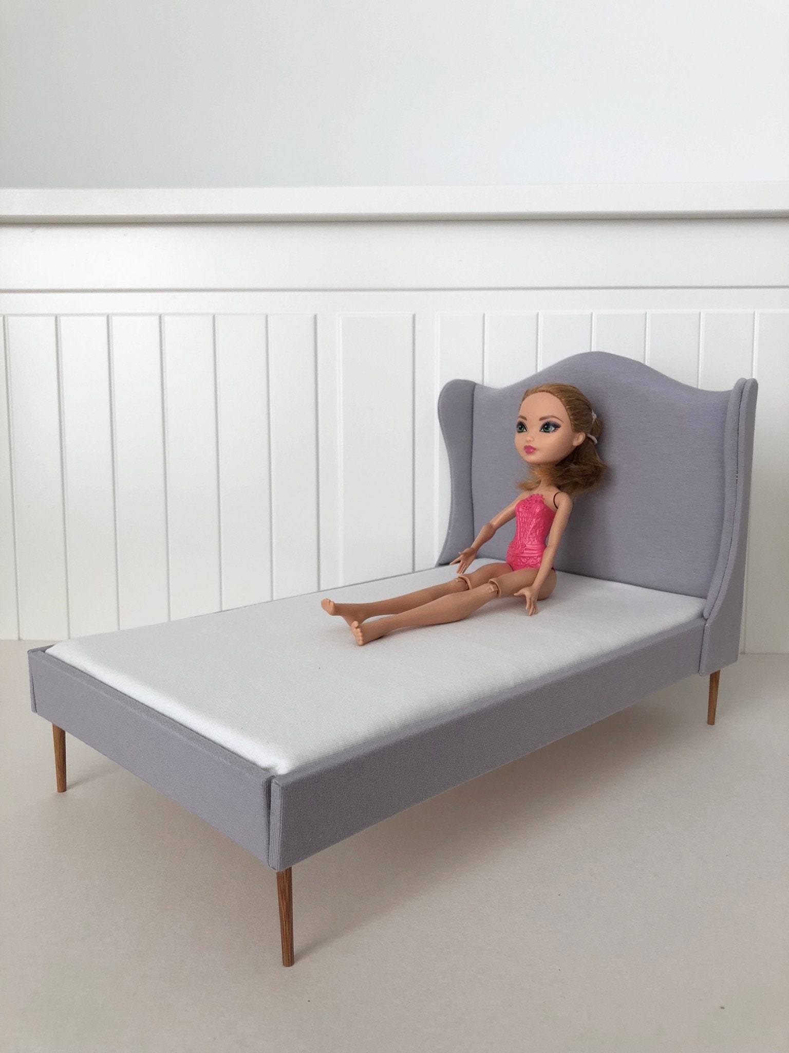 1/6 Scale a Bed for Dolls Dollhouse Furniture. Scale 1/6. Etsy