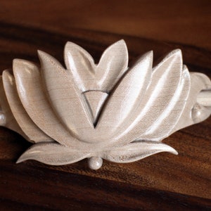 Wooden handmade hairclip, wood hair barette, wood hairpin barette, women hair accessory, wooden barette, hair accessory, woodcarved lotus
