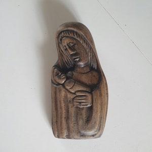 Virgin and Child//Virgin//Wooden Virgin//Virgin//Virgin statue//Virgin statuette//Brittany Virgin//Carved Virgin//Mary//Wooden statue
