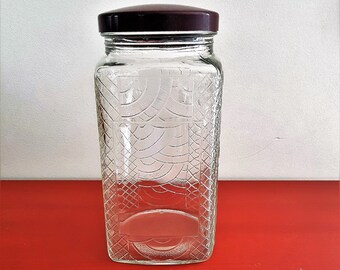 Vintage Lidded glass jar