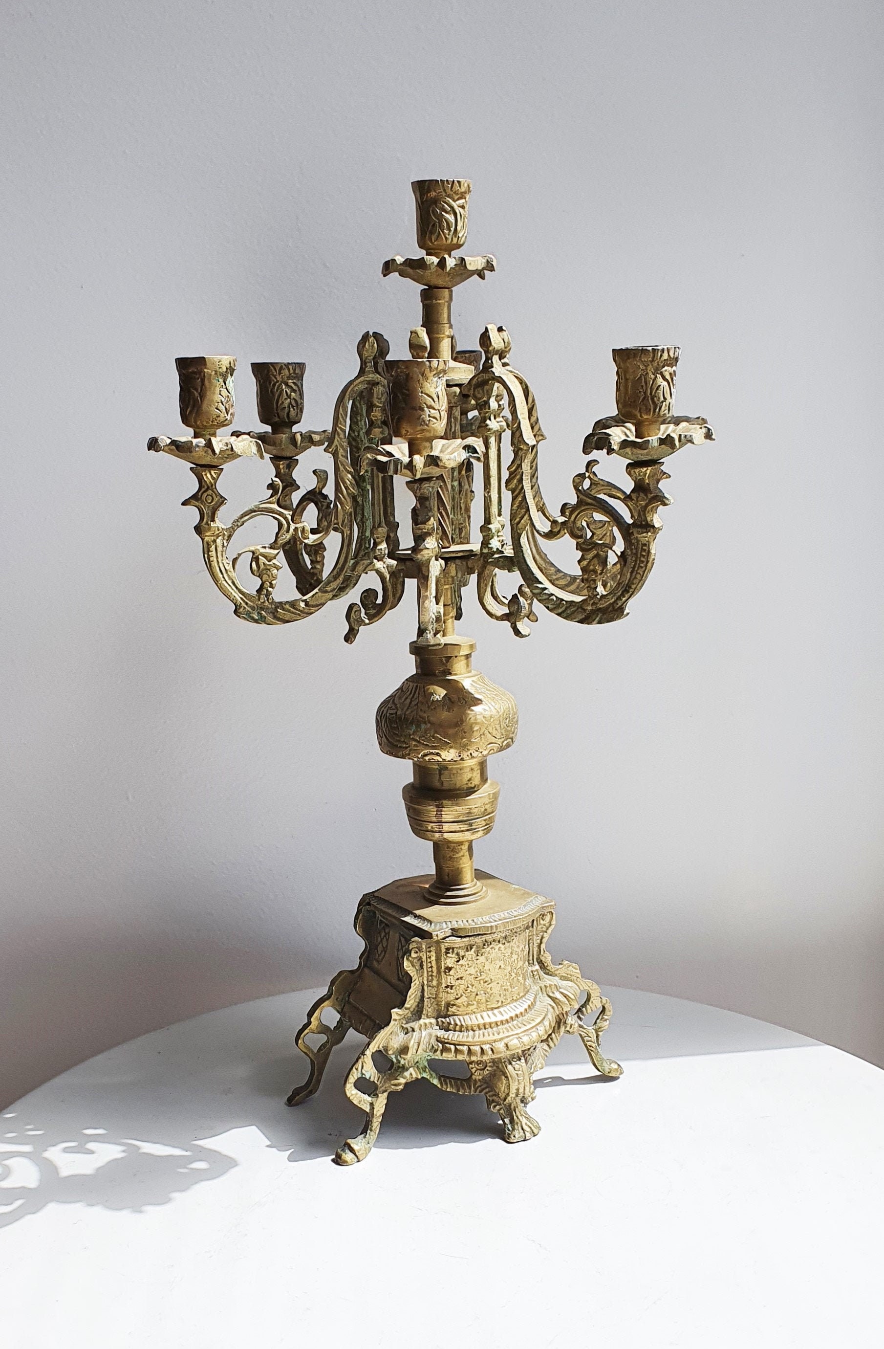 Chandelier Ancien//Chandelier en Bronze//Chandelier Laiton//Chandelier//Bougeoir//Bougie//Déco de Ta