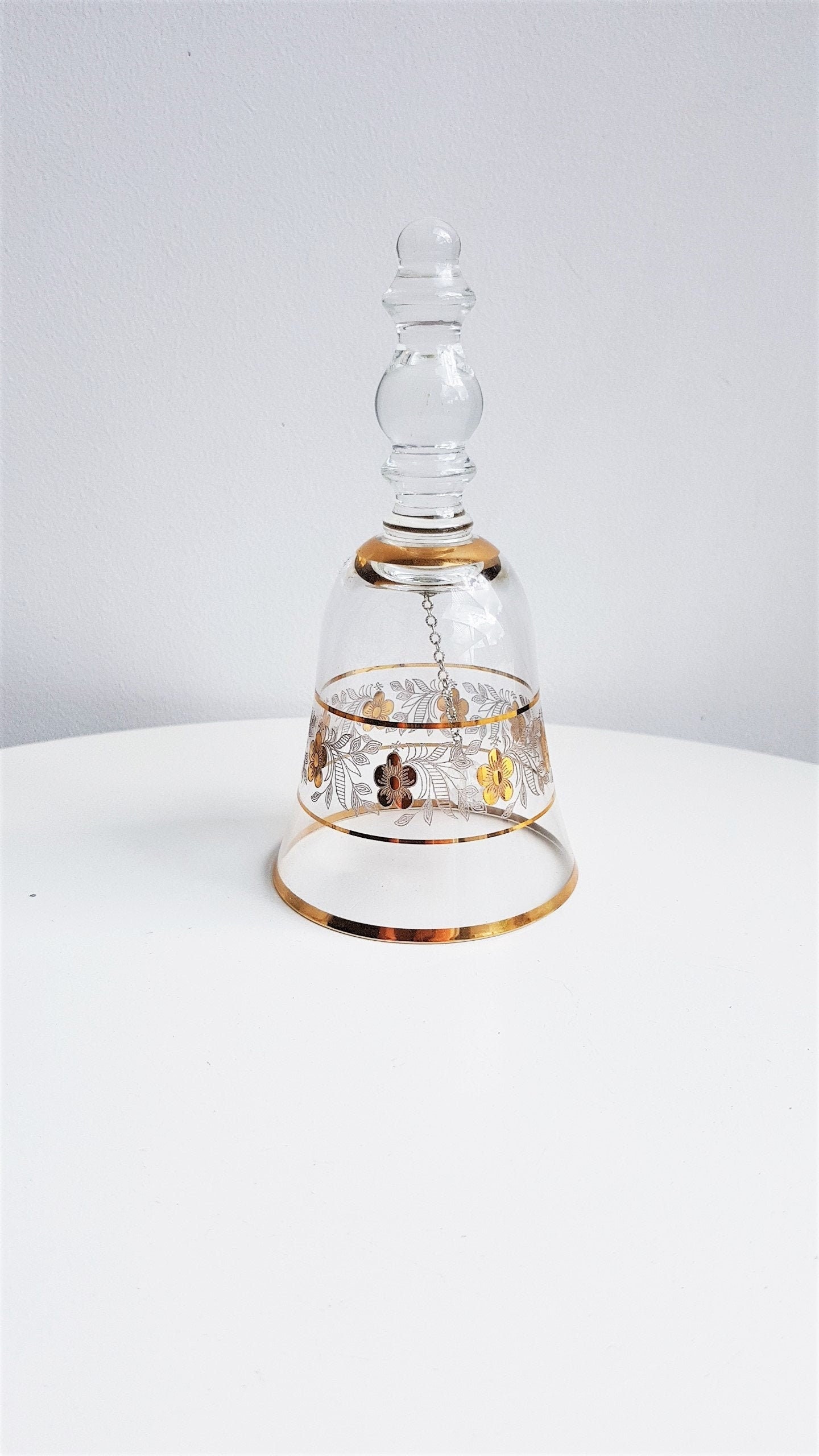 Cloche Verre//Clochette de Table//Cloche Dorée//Clochette Cristal//Clochette//Cloche//Petite Cloche/