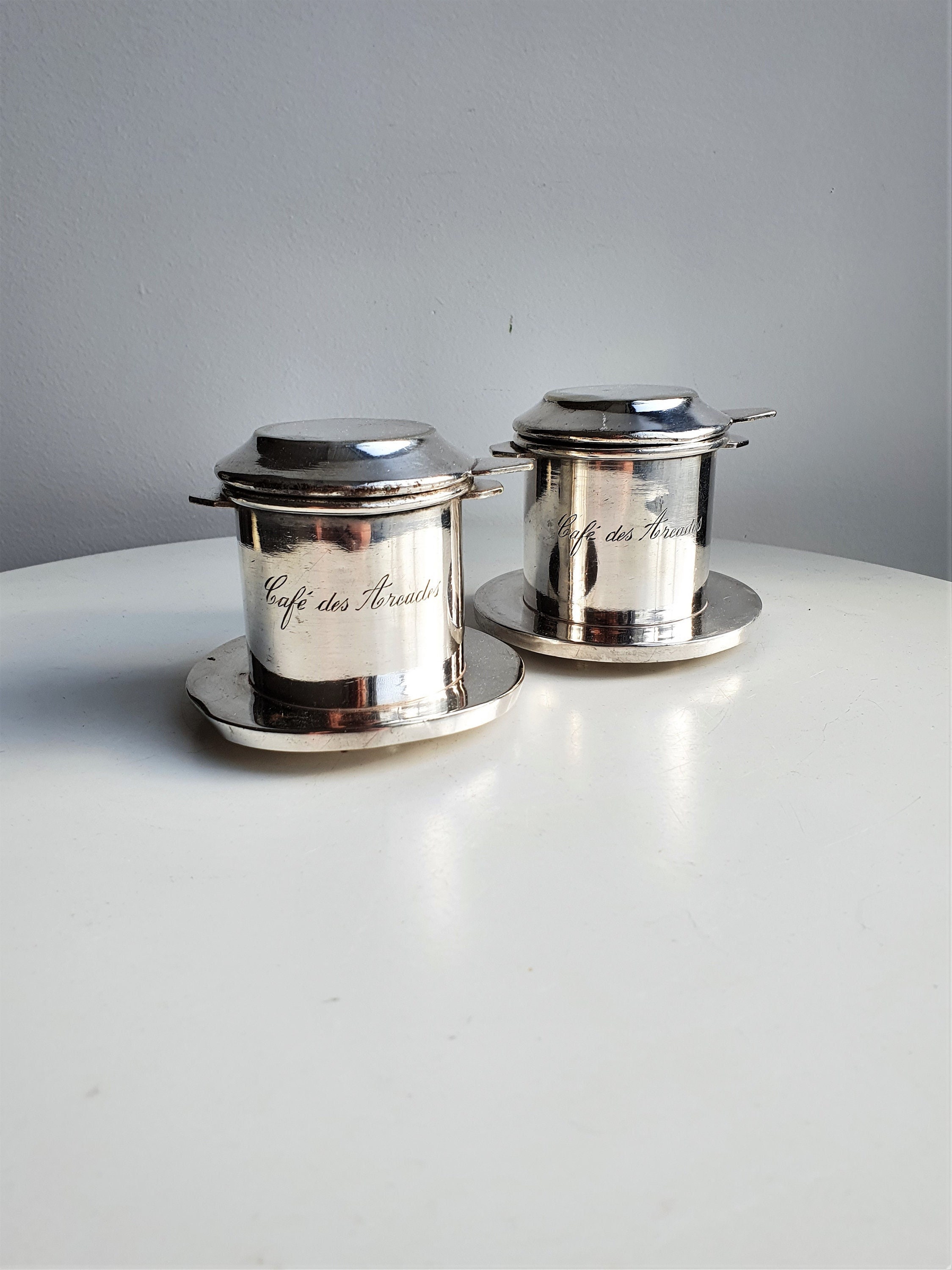 Filtre à Café Individuel//Infuseur//Infusion//Café//Cafetière//Métal Argenté//Cafetière Piston//Cafe