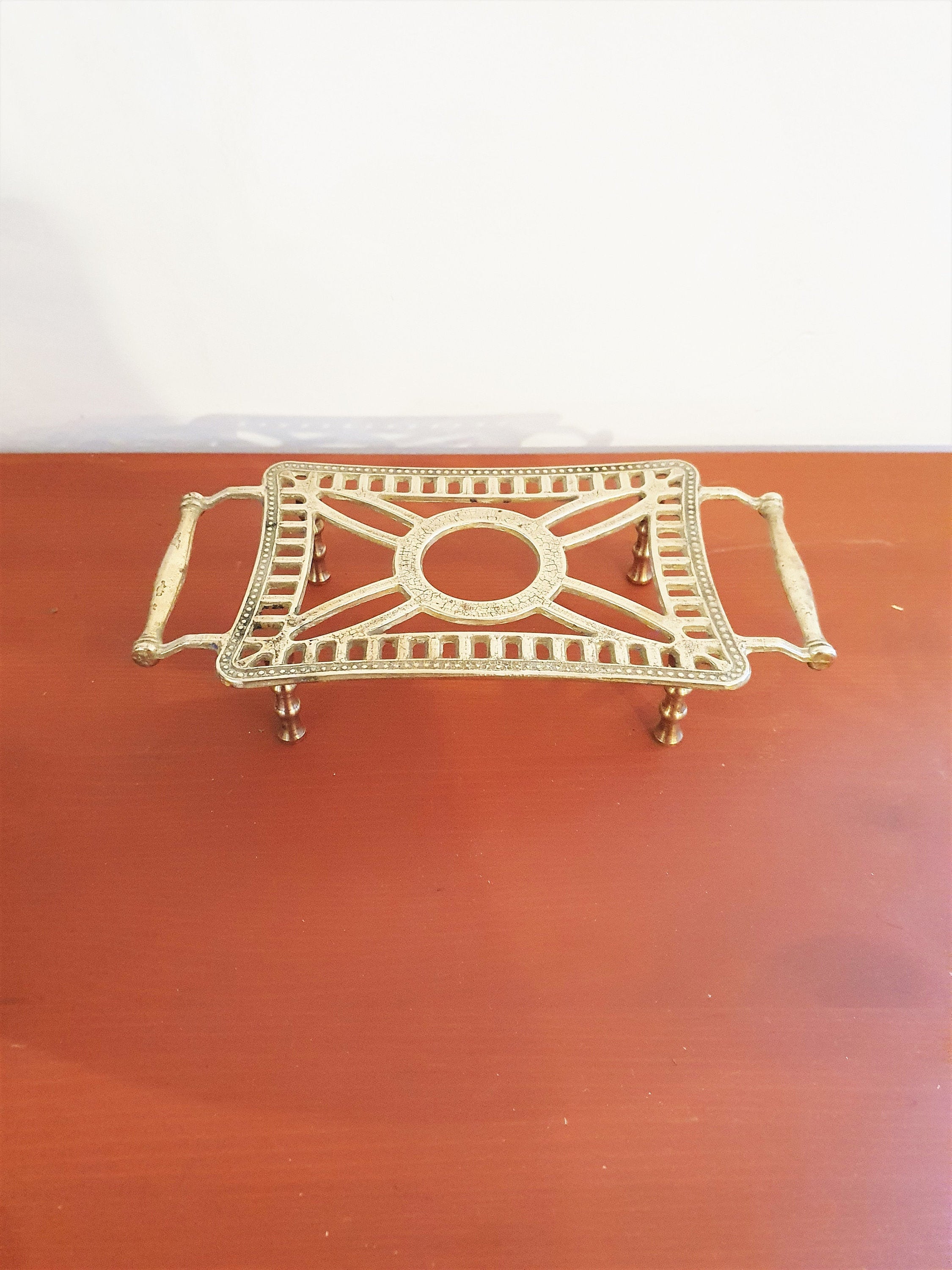 Dessous de Plat Laiton//Dessous Plat//Dessous Ancien//Dessous Bronze//Laiton//Support Laiton//Chauff