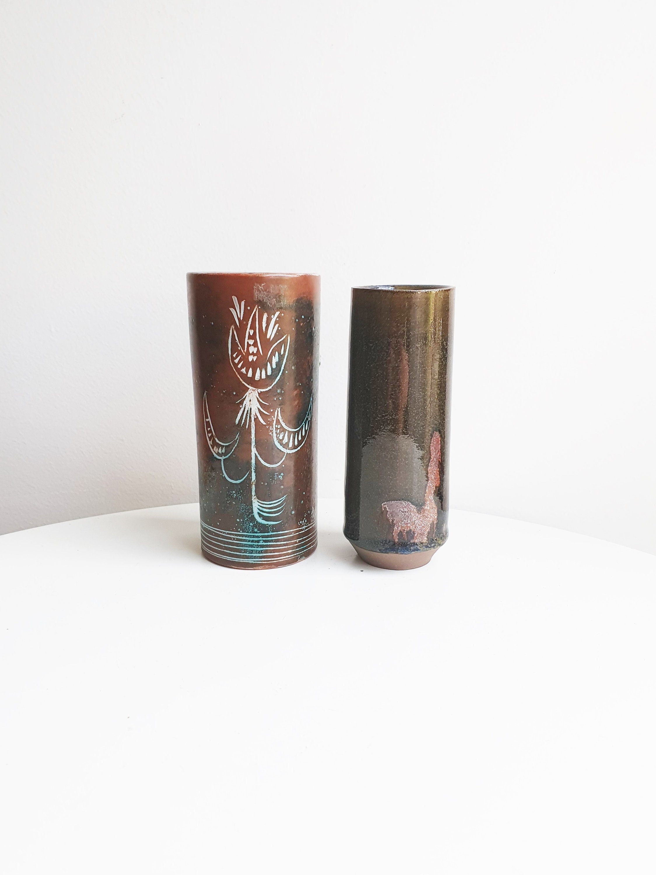 Vases en Céramique//Vases//Vase Signé//Petit Vase//Vase Faience//Vase Ancien//Vase Vintage//Vase//Pa