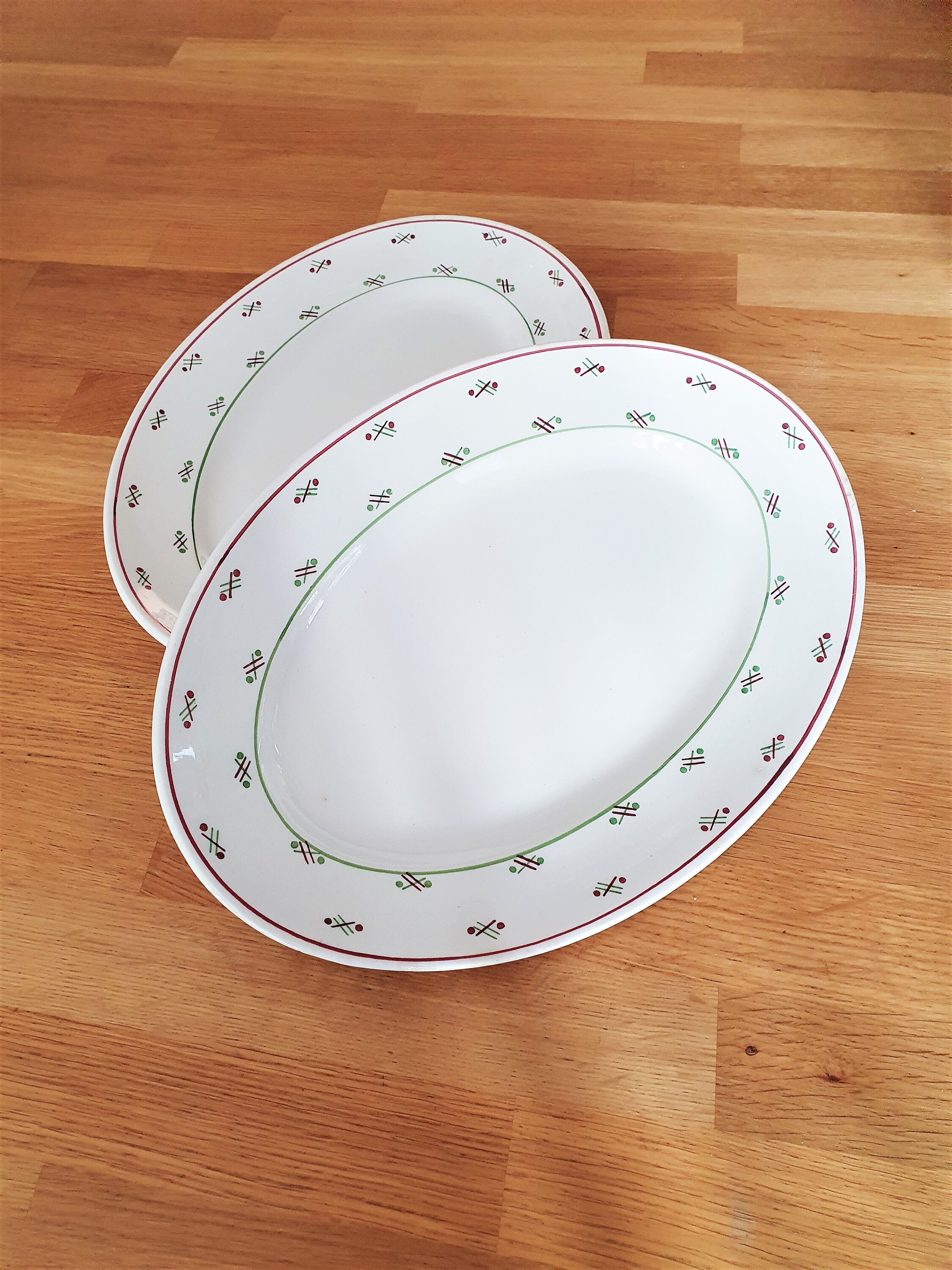 Plat Oval Vintage Demi Porcelaine//Plat Vintage//Plat Porcelaine Ancien//Plat Luneville//Plat//Plat 