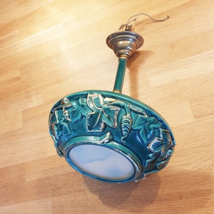 vintage hanglamp // slurry ophanging / / keramische ophanging / / art nouveau / / kroonluchter slurry / / hanger bekken / / oude kroonluchter / / kroonluchter