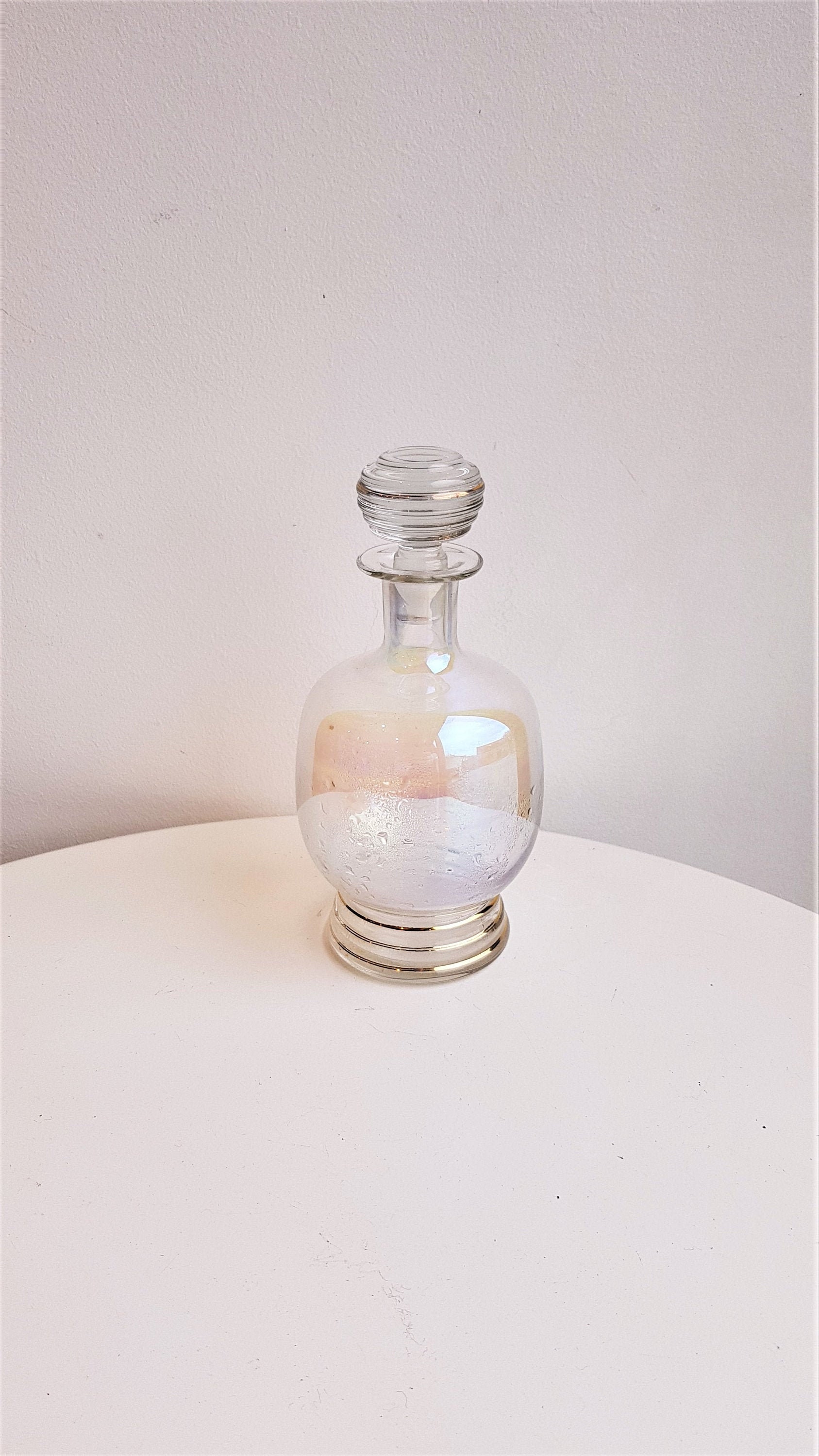 Carafe Vintage//Carafe Ancienne//Carafe Dorée//Carafe//Carafe Verre//Accessoire Bar//Service Bar//Wh