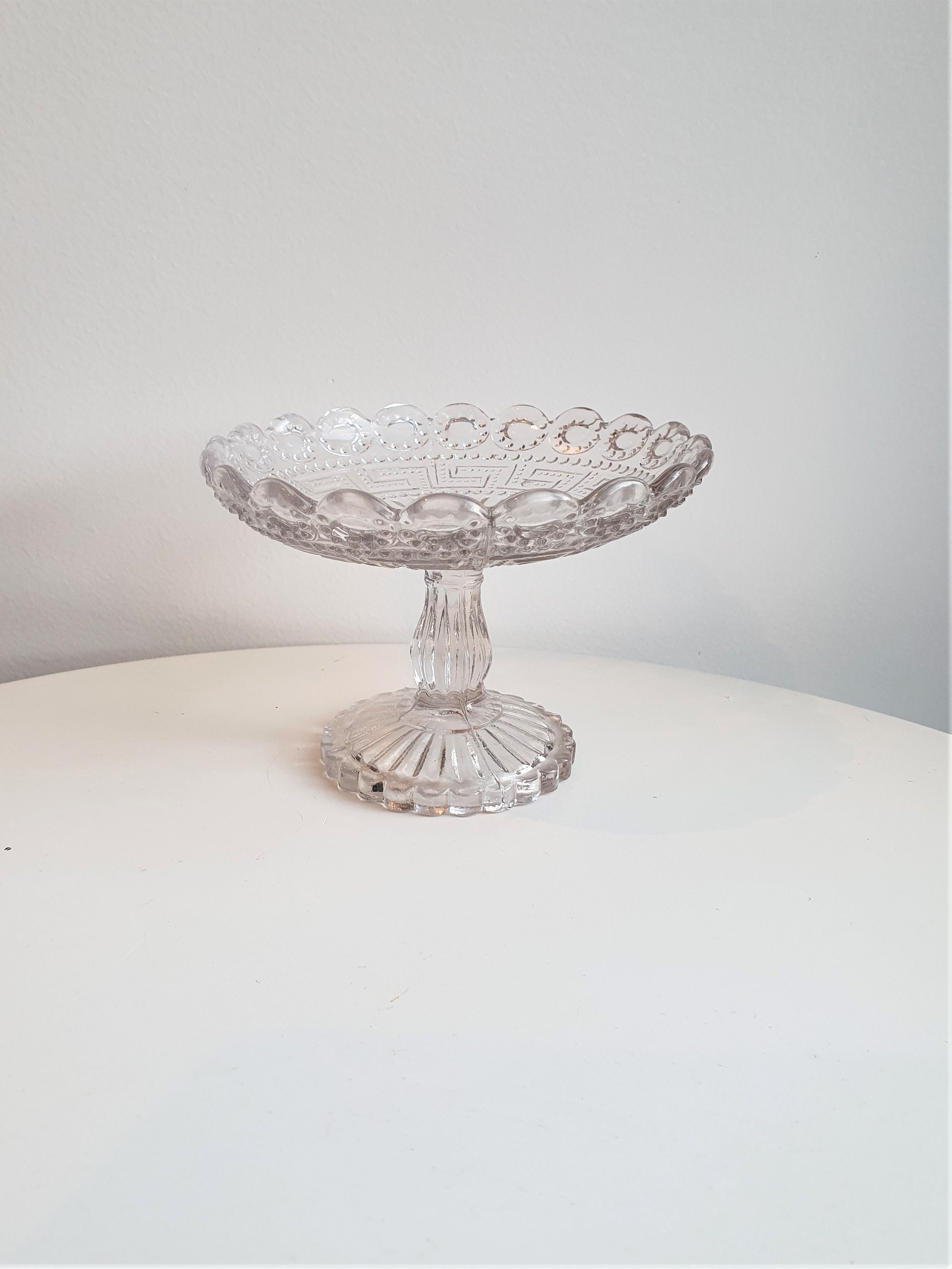 Coupe en Verre Ancienne//Coupe//Saladier Verre//Coupe sur Pied//Saladier Pied//Coupe Vintage//Plat A